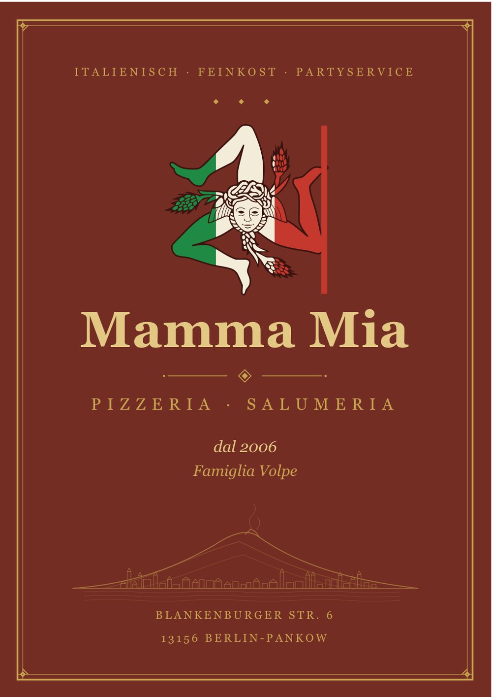 Speisekarte Pizzeria Mamma Mia A4