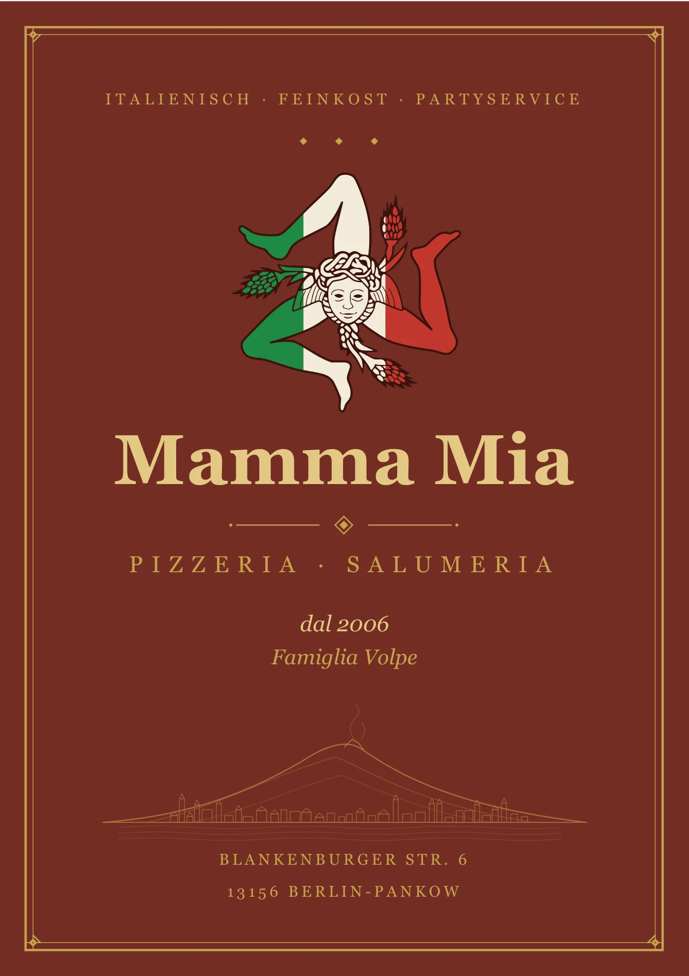 Speisekarte Pizzeria Mamma Mia, Seite 1
